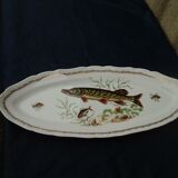 Porcelain fish dish the swallow Mehun on Yèvre L 54.5 cm