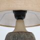 Rare handmade Søholm ceramic table lamp with jute lampshade / Mid-century Danish modern design / 1960s/1970s