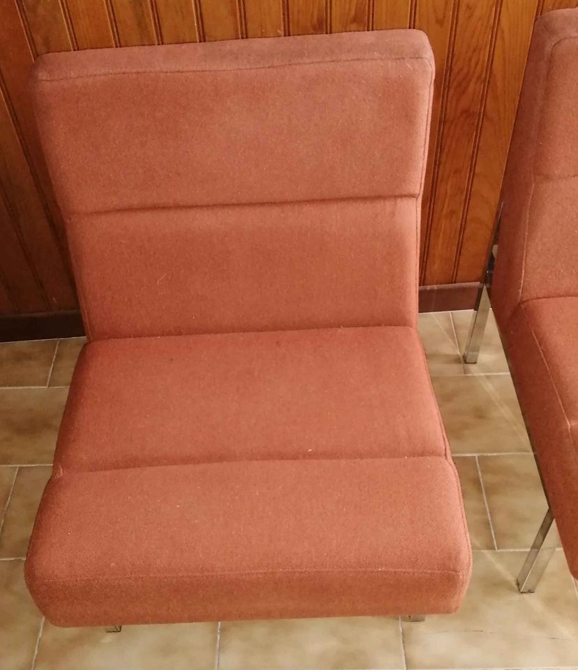 1970 Vinco orange armchairs made in France