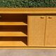 Buffet vintage en bois et cannage années 70