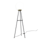 Vintage Stilnovo Floor Lamp, Opaline Glass & Iron, Italy 1950s