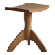Tabouret trépied pivotant en orme, design danois du milieu du siècle, années 1970