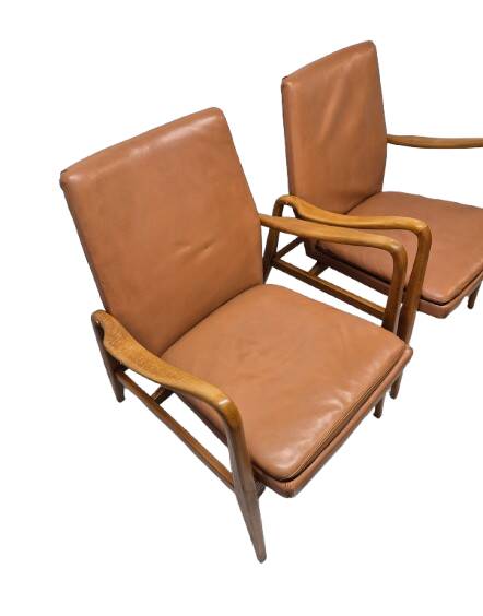 Pair of Scandinavian armchairs attributed to Axel Larsson, circa 1960.