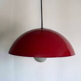 Large Hanging Lamp Martinelli Luce 'Coupe 1835'' in Glossy Red, 1970s