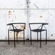 Black metal armchair by Maurizio Peregalli for Zeus, 1984, set of 2.