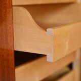 Scandinavian bookcase with writing desk