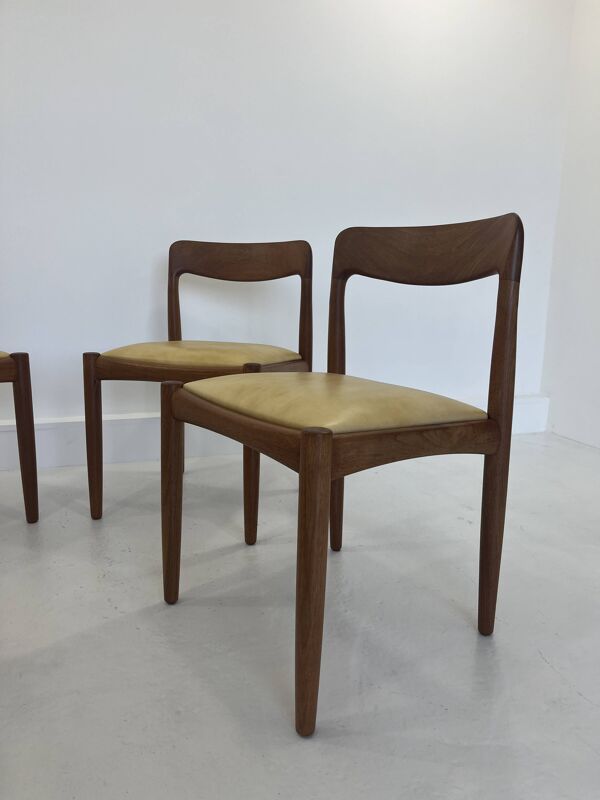 Chaises de salle à manger danoises vintage en teck par HW Klein pour Bramin, lot de 4