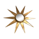 Mirror sun deforming 61 cm in gold metal with gold leaf said witch