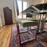 Vintage 1970s design table + 4 chairs || Unique piece