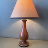 Small table lamp in old turned wood