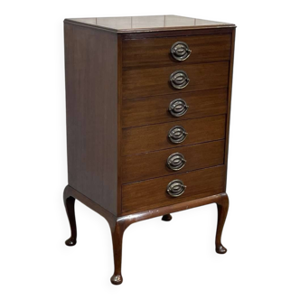 English mahogany music cabinet, early 20th century