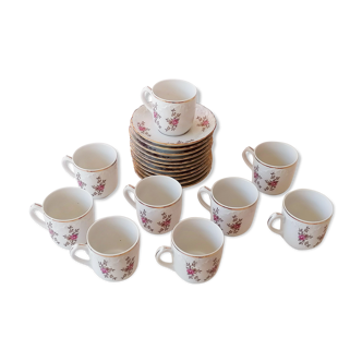 Lot of 9 porcelain coffee cups, made in Poland