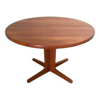 Table à manger ronde danoise en teck, années 1960