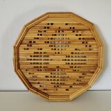 Rattan and bamboo serving tray