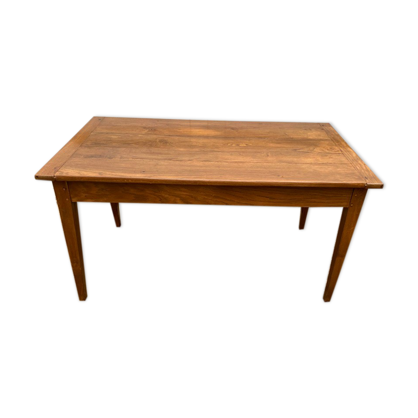 Solid oak dining farmhouse table with 2 drawers 1950 135x75x72cm