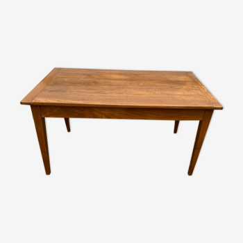 Solid oak dining farmhouse table with 2 drawers 1950 135x75x72cm