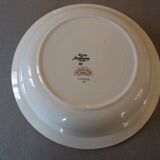 Round, hollow, opaque porcelain serving dish by digoin sarreguemines pasteur