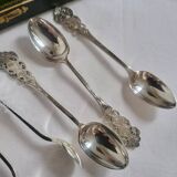 Box of 6 Small Spoons and Sugar Tongs Bergna Bros. Sunderland