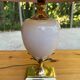 Large vintage 70s table lamp Maison Le Dauphin in brass & ceramic cr