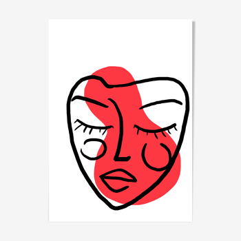 Illustration "Visage red"