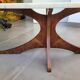 Marble coffee table and rosewood by Hugues Poignant