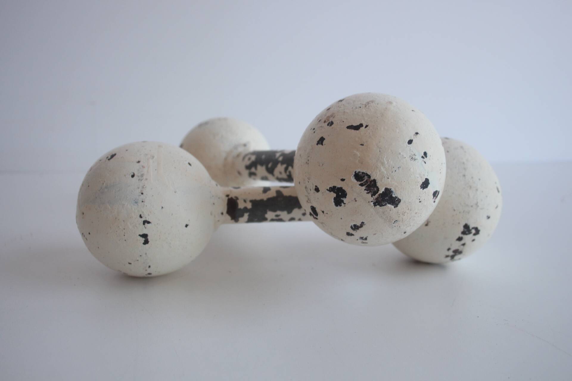 Set of Art deco Double Ball Dumbbells, 1930s.