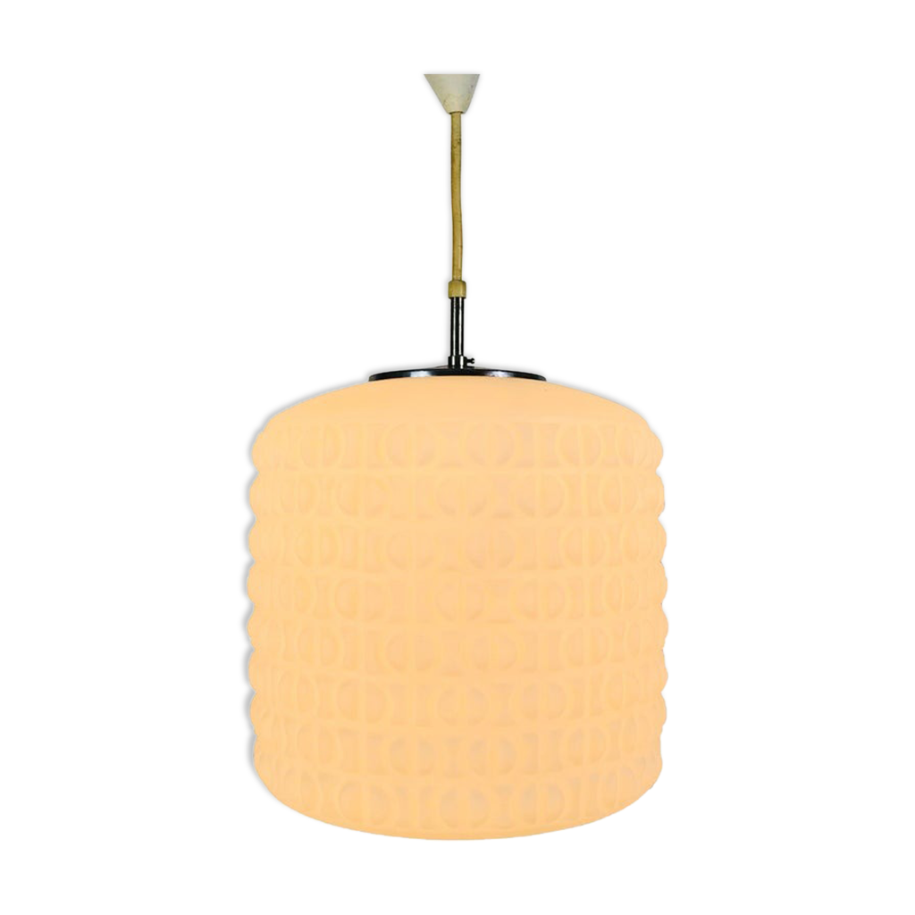 White opal pendant lamp by Peill and Putzler, 1970, Germany