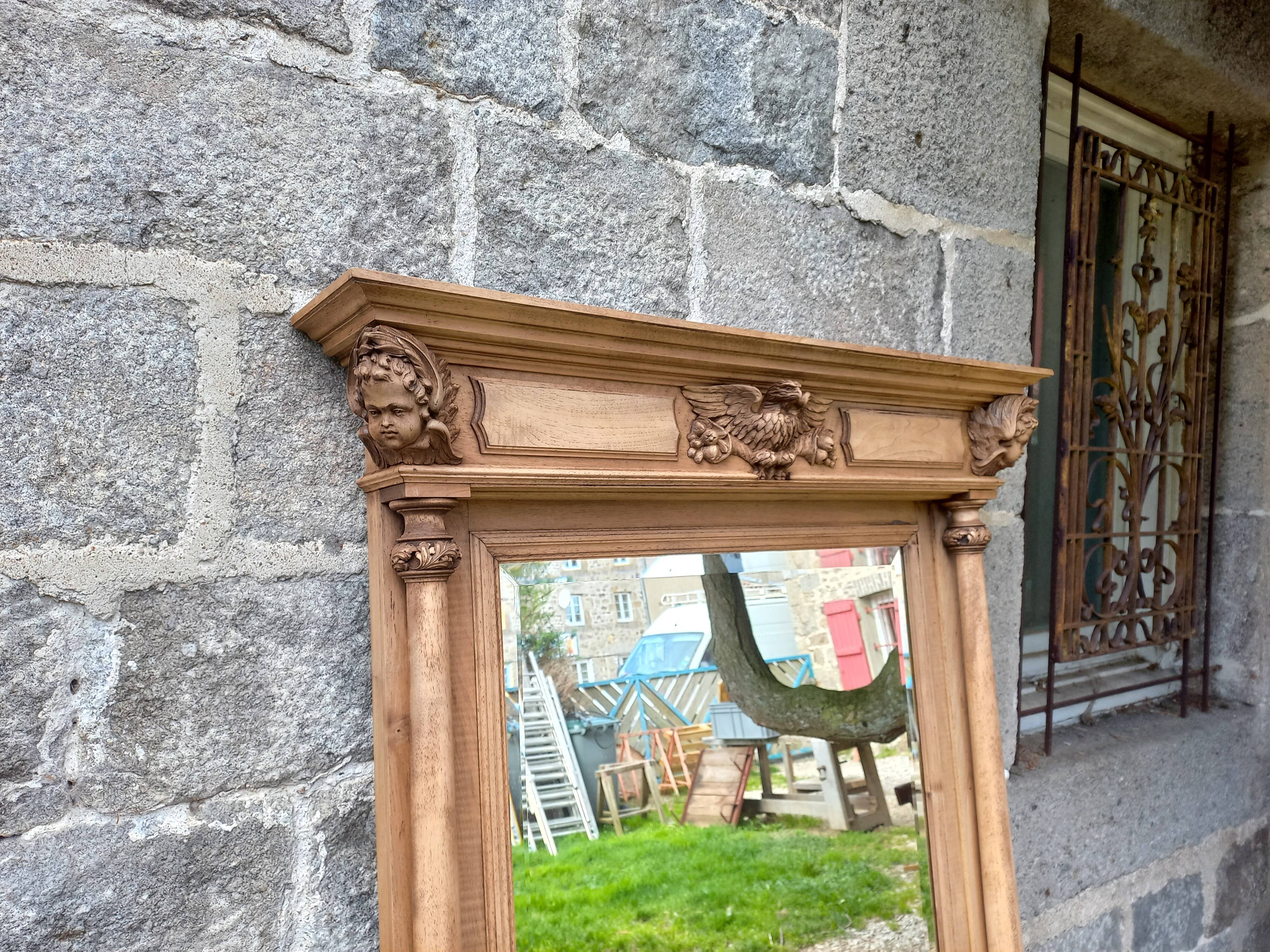 Carved wooden mirror, 168x112 cm