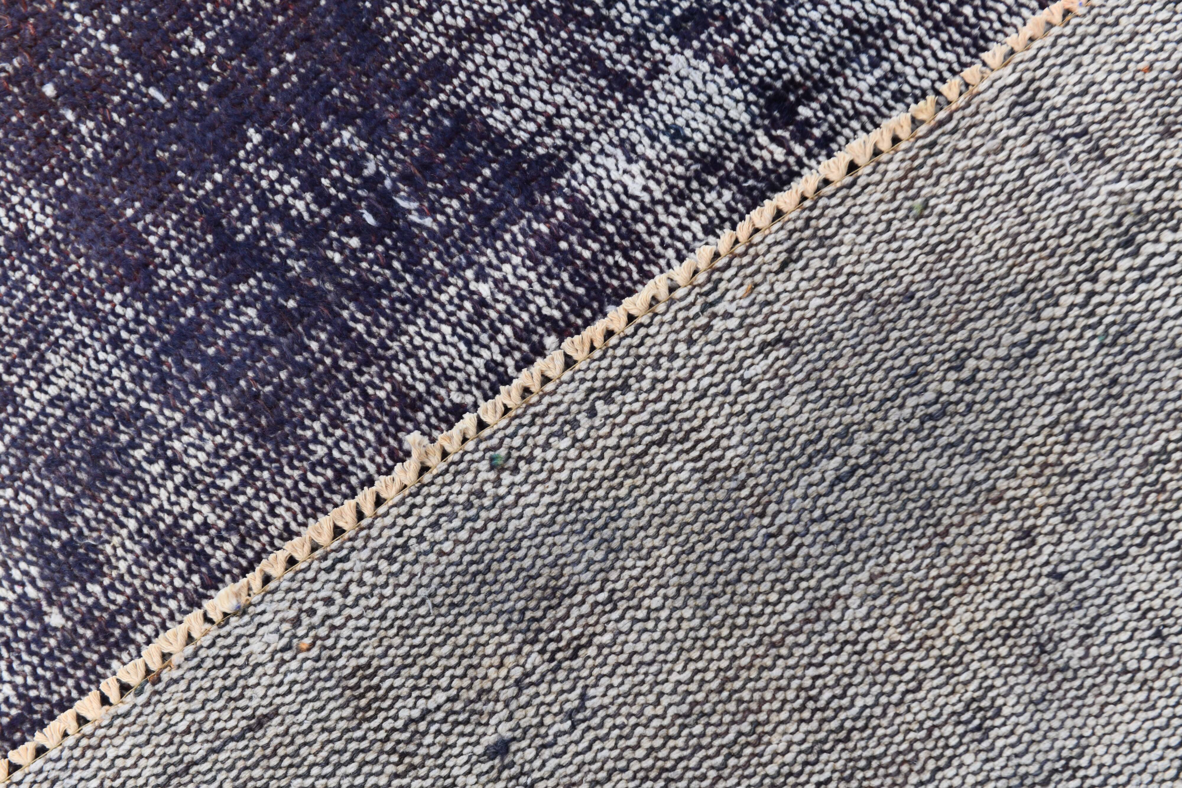 170x275 cm Dark Purpel vintage carpet, distressed dark purpel old carpet.