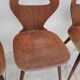 Series of 3 bistro chairs baumann model Fourmi 1950 vintage