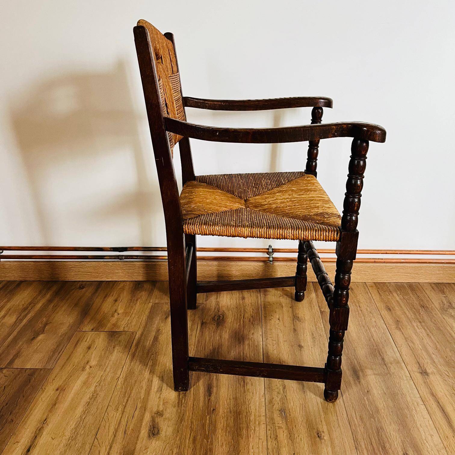 Fauteuil bois et paille