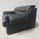 Black leather 2 seat sofa by Dreipunkt, 1970s