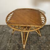 Vintage rattan coffee table.