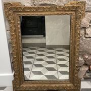 Miroir doré bois et stuc XIXeme 60x88cm