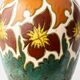 Gouda Pottery Table Lamps, Pair, Dutch Art Deco Floral, New Silk Shades