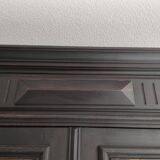 Old 2-door bookcase with black patina