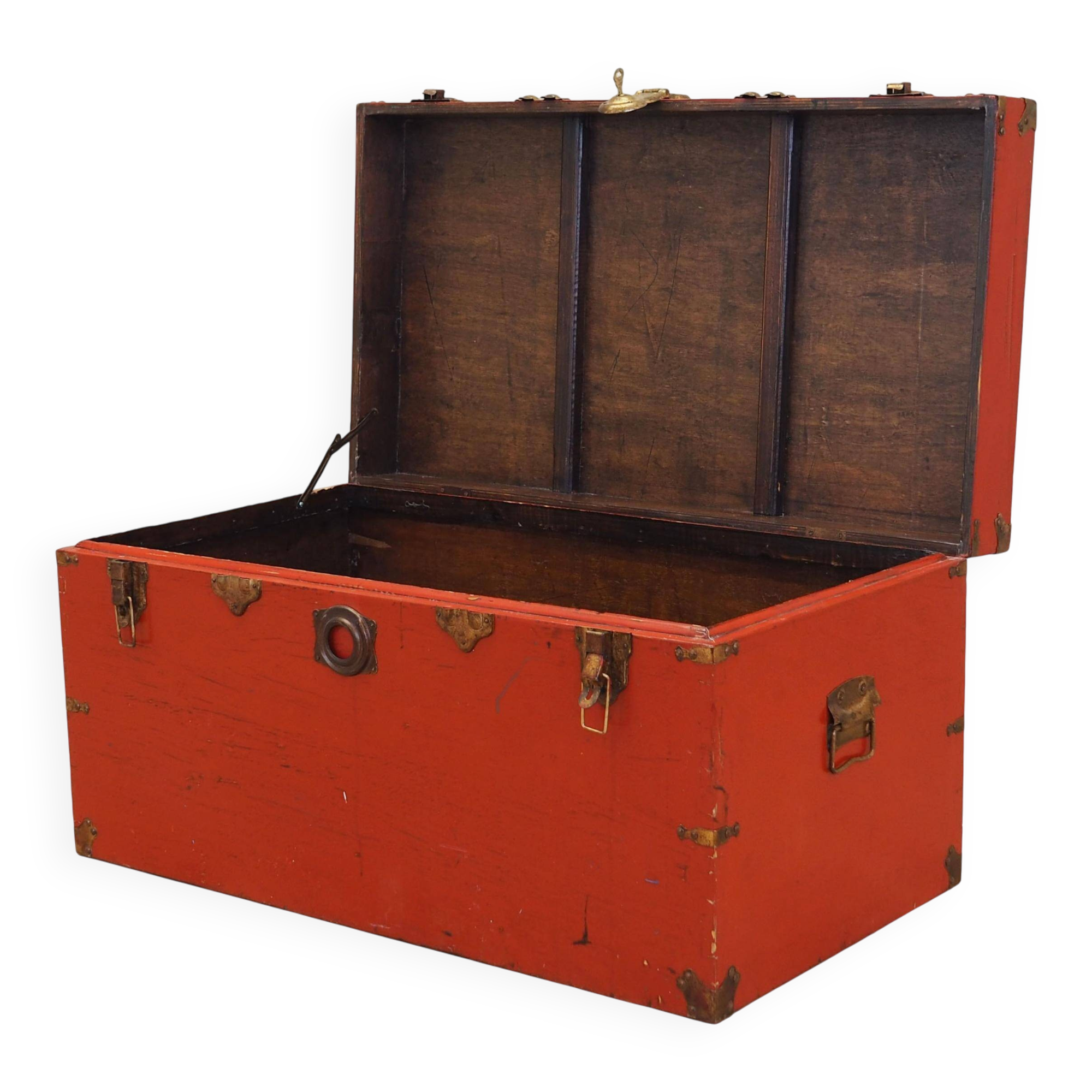Red chest, Scandinavian design, 1950s