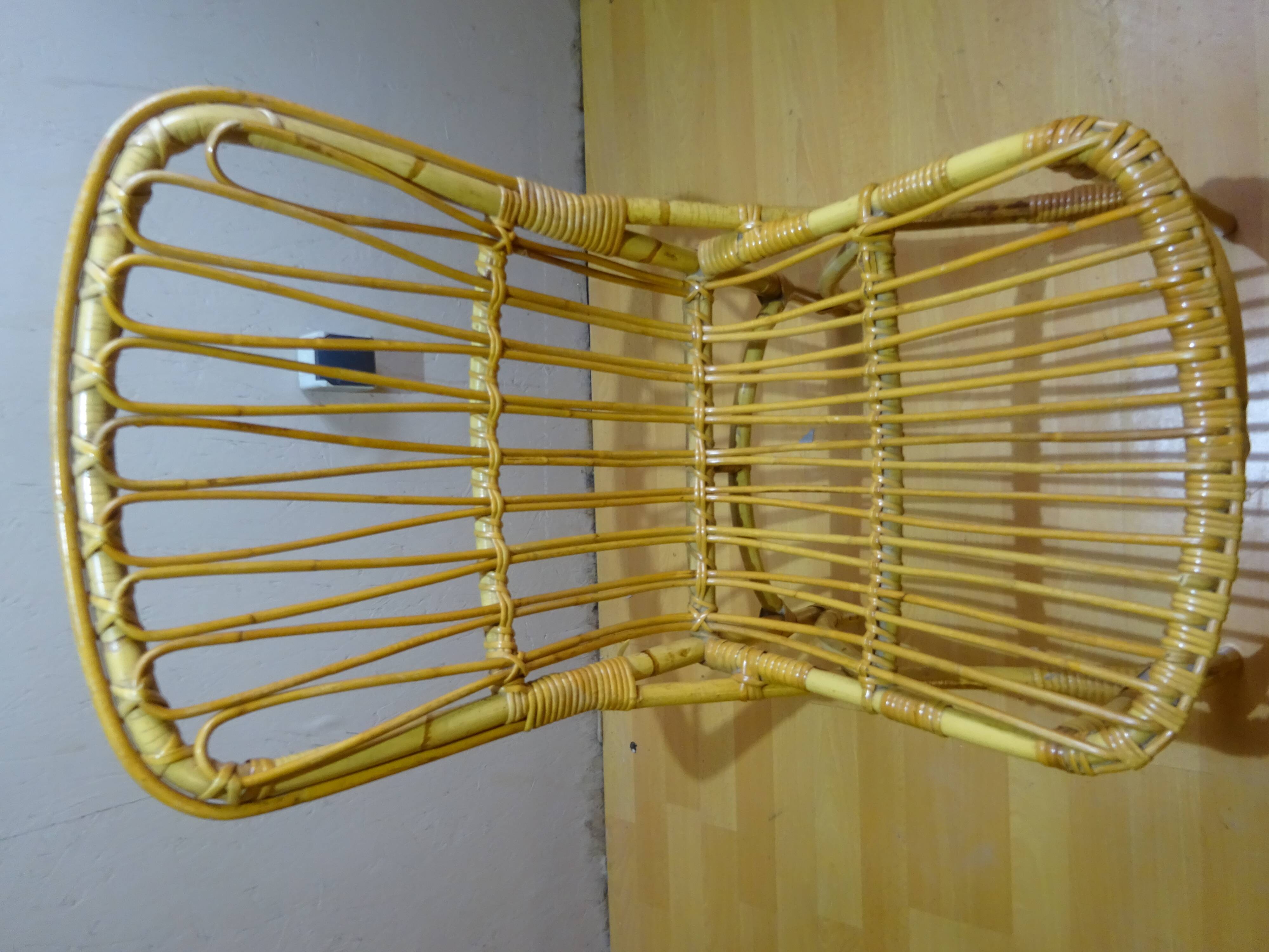 Scandinavian vintage rattan chair