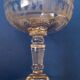 8 Antique Engraved Crystal Champagne Glasses 250517