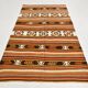 Tapis kilim anatolien à rayures 5x9, tapis kilim turc, 148x264 cm