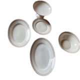 Service 5 pieces in Limoges porcelain