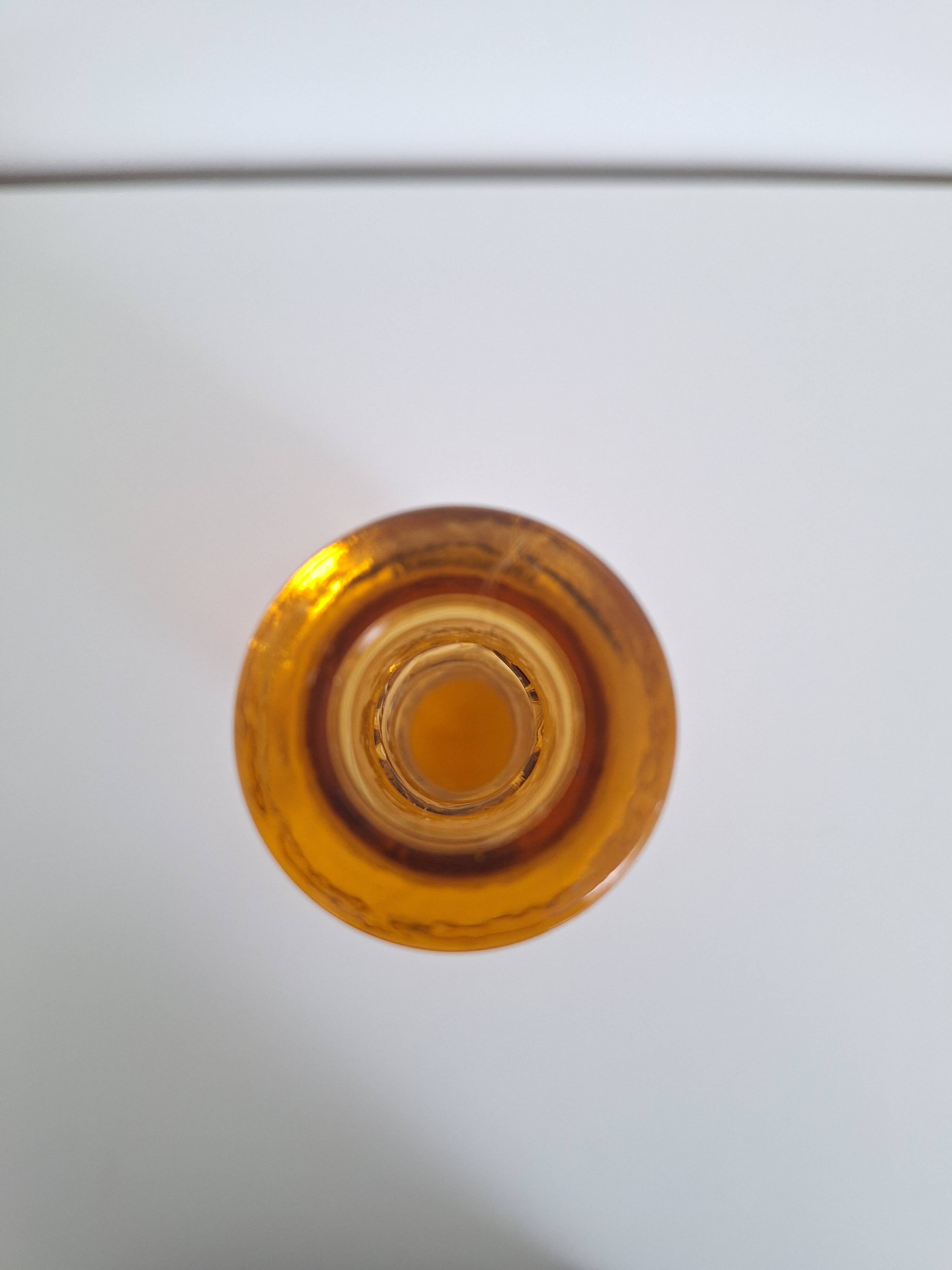 Vintage amber candle holder