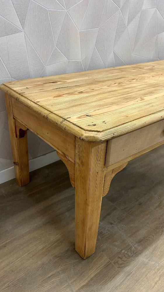 Solid stripped pine farmhouse coffee table