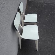 2 chairs in water green formica