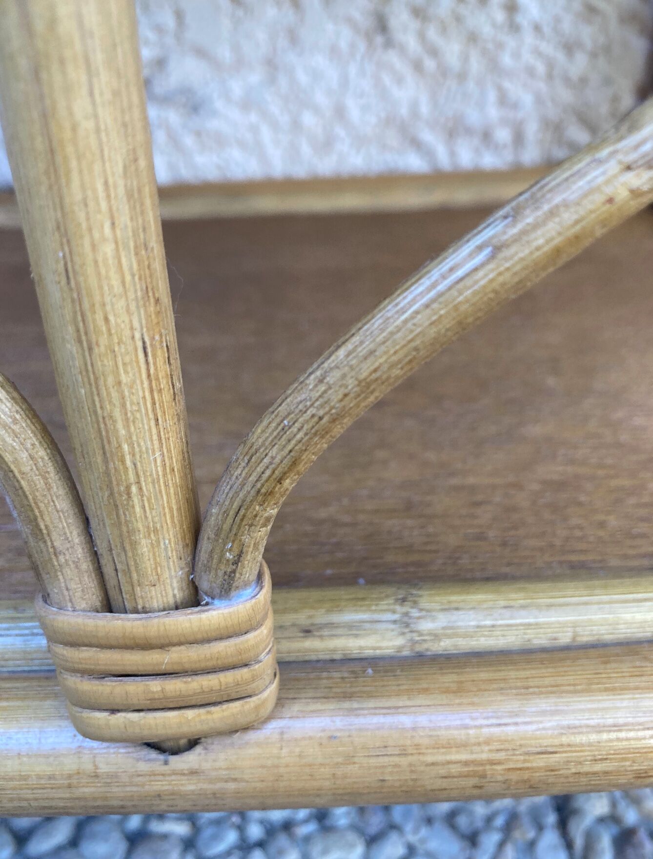 Vintage rattan shelf