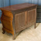Walnut chest of drawers Louis XV style 3 drawers Bronze handles Mid-twentieth