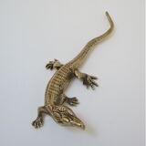 solid brass lizard gilded bronze 70s