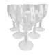 Lot de 6 verres à vin en verre strié