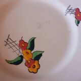 6 Charbonnier-Salins dessert plates circa 1930