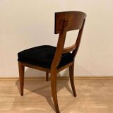 Biedermeier Dining Chair in Cherry Wood and Ink, South Germany, 1820s
